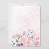 軟牡丹のエレガント誕生日 招待状 (裏面)