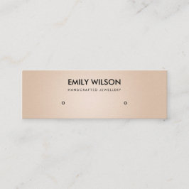 軟真珠赤面桃スタッドイヤリング表示ロゴ スキニー名刺