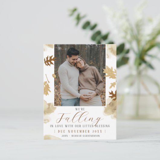 軟秋エレガント妊娠写真 ポストカード (スタンド正面)