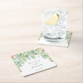 軟緑結婚のコースター スクエアペーパーコースター (インサイチュ)