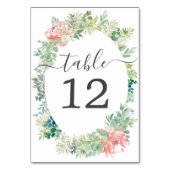 軟緑結婚のテーブル番号 テーブルナンバー (裏面)