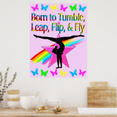 転かわいらし落する体操少女 ポスター (キッチン)