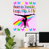 転かわいらし落する体操少女 ポスター (ホームオフィス)