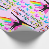 転かわいらし落する体操少女 ラッピングペーパー (角)