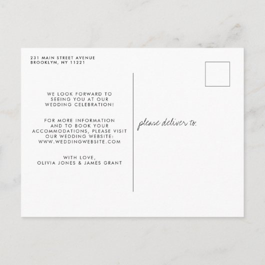 転がおもしろい延期結婚で 案内ポストカード (裏面)