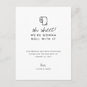 転がおもしろい延期結婚で 案内ポストカード (正面)