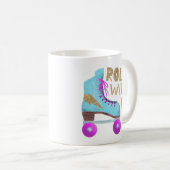 転がで |おもしろい引用文ローラースケーター コーヒーマグカップ (正面右)