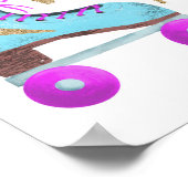 転がで |ローラスケートタイポグラフィ引用文 ポスター (角)