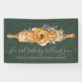 転がのピンベーカリークッキーBread sage green金ゴールド 横断幕 (横)