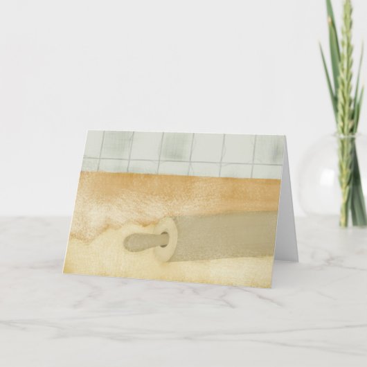 転がのピン生地の粉キッチンノートカード サンキューカード (正面)