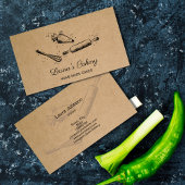 転がのピン&ウィスクカップケーキベーカリークラフト紙 名刺