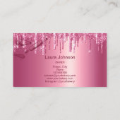 転がのピン&ウィスクカップケーキベーカリードリップピンク 名刺 (裏面)