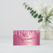 転がのピン&ウィスクカップケーキベーカリードリップピンク 名刺 (スタンド正面)