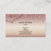 転がのピン&ウィスクカップケーキベーカリードリップ金ゴールド 名刺 (裏面)