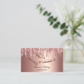 転がのピン&ウィスクカップケーキベーカリードリップ金ゴールド 名刺 (スタンド正面)