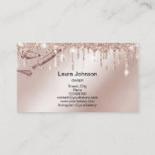 転がのピン&ウィスクカップケーキベーカリードリップ金ゴールド 名刺 (裏面)