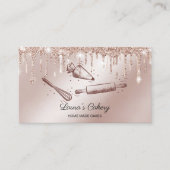 転がのピン&ウィスクカップケーキベーカリードリップ金ゴールド 名刺 (正面)