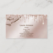 転がのピン&ウィスクカップケーキベーカリードリップ金ゴールド 名刺 (裏面)