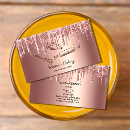 転がのピン&ウィスクカップケーキベーカリードリップ金ゴールド 名刺