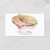 転がのピン&ウィスクカップケーキベーカリードリップ金ゴールド 名刺 (正面)