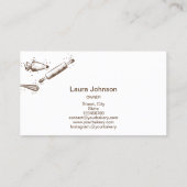 転がのピン&ウィスクカップケーキベーカリードリップ金ゴールド 名刺 (裏面)