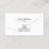 転がのピン&ウィスクカップケーキベーカリー白黒 名刺 (裏面)