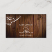 転がのピン&ウィスクカップケーキベーカリー素朴ウッド 名刺 (裏面)