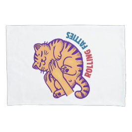 転がの太った猫かわいおもしろい猫好き 枕カバー