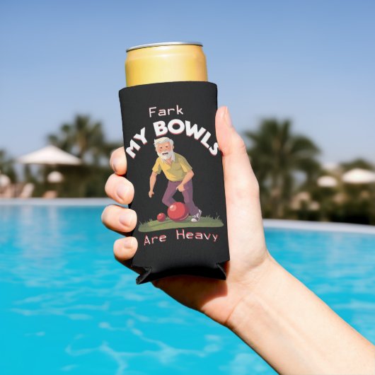 転がの戦い：ファーク、私の芝生のボウルは重い！ スリム缶クーラー (インサイチュ プール)