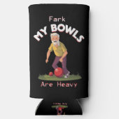 転がの戦い：ファーク、私の芝生のボウルは重い！ スリム缶クーラー (裏面)