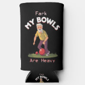 転がの戦い：ファーク、私の芝生のボウルは重い！ スリム缶クーラー (正面)