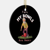 転がの戦い:ファーク、私の芝生のボウルは重い! セラミックオーナメント (右)