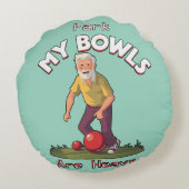 転がの戦い：ファーク、私の芝生のボウルは重い！ ラウンドクッション (裏面)