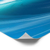 転がの青海波海岸壁ポスター ポスター (角)