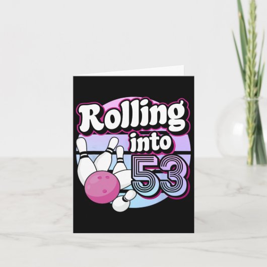 転がの53ボーリング53誕生日 カード (正面)