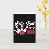 転がの80ボーリング80誕生日1 カード (黄色い花)