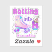 転がの8 |ローラスケート誕生祝い シール (シート)