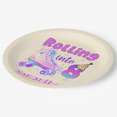 転がの8 |ローラスケート誕生祝い ペーパープレート (アングル)