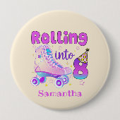 転がの8 |ローラスケート誕生祝い 缶バッジ (正面)