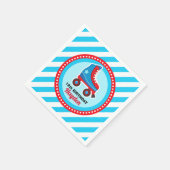 転がよ！ローラスケートスポーツ誕生日 スタンダードカクテルナプキン (角)