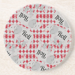 「転がるゾウ」セラミックコースター コースター