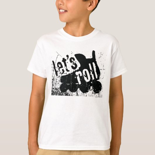 転がろう(ローラーのホッケー) Tシャツ (正面)