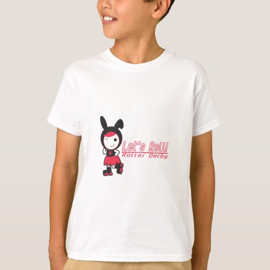 転がろう! ローラーダービー Tシャツ (正面)