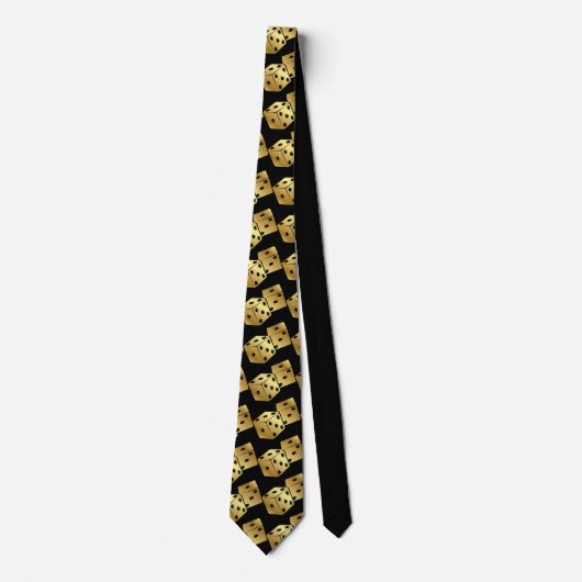 転がサイコロがカジノのネクタイを結ぶ ネクタイ (正面)