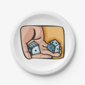 転がサイコロ ペーパープレート (正面)