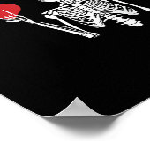 転がスケルトンハンズハートバレンティンズデイスカル ポスター (角)