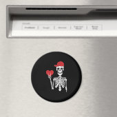 転がスケルトンハンズハートバレンティンズデイスカル マグネット (インサイチュ (食洗機))