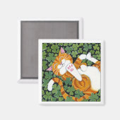 転がズインクローバー – Cat Art Magnet マグネット (正面/裏面)