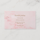 転がズピンベイカーパティスリーエレガントピンク大理石 名刺 (裏面)