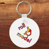 転がモデル – 障害ティー – 明るい色 キーホルダー (正面)